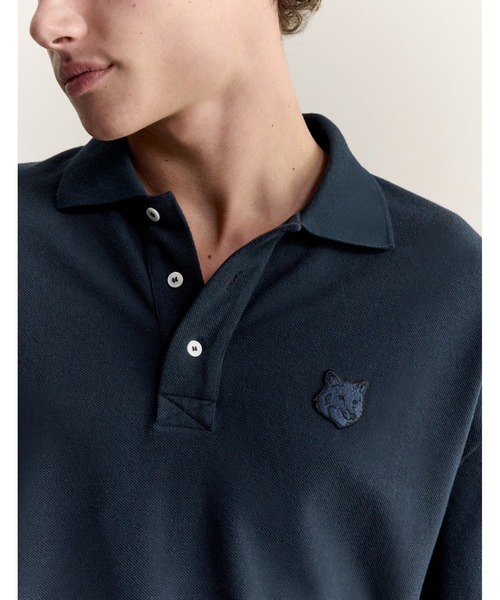 Maison Kitsune（メゾンキツネ）の「FOX HEAD OVERSIZE POLO（ポロシャツ・メンズ・ブラック/ネイビー/ダークグレー/ライトグリーン系/ベビーピンク・XS/S/M/L/XL）」の20枚目の写真