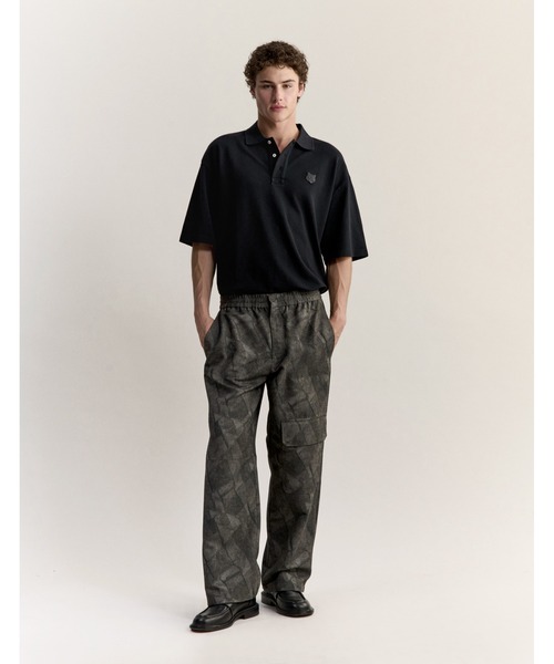 Maison Kitsune（メゾンキツネ）の「FOX HEAD OVERSIZE POLO（ポロシャツ・メンズ・ブラック/ネイビー/ダークグレー/ライトグリーン系/ベビーピンク・XS/S/M/L/XL）」の12枚目の写真