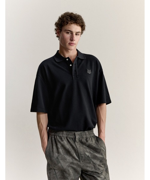 Maison Kitsune（メゾンキツネ）の「FOX HEAD OVERSIZE POLO（ポロシャツ・メンズ・ブラック/ネイビー/ダークグレー/ライトグリーン系/ベビーピンク・XS/S/M/L/XL）」の13枚目の写真