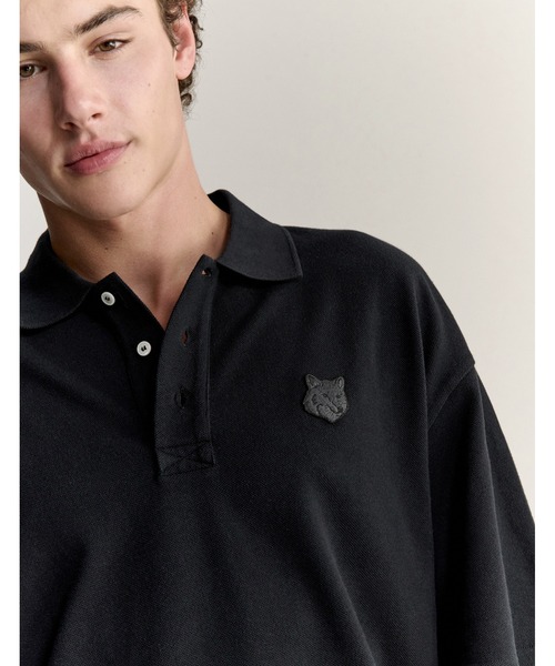 Maison Kitsune（メゾンキツネ）の「FOX HEAD OVERSIZE POLO（ポロシャツ・メンズ・ブラック/ネイビー/ダークグレー/ライトグリーン系/ベビーピンク・XS/S/M/L/XL）」の14枚目の写真