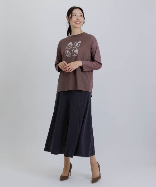 STUDIO PICONE（スタジオピッコーネ）の「マットポンチ八分丈ワイドパンツ（その他パンツ・レディース・ベージュ/グリーン/ライトグレー/ネイビー・M/LL/L）」の21枚目の写真