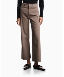 EMPORIO ARMANI | 【エンポリオ アルマーニ】ミッドライズ クロップド ワイドレッグジーンズ J33 ストレッチドリル ガーメントダイ(デニムパンツ)