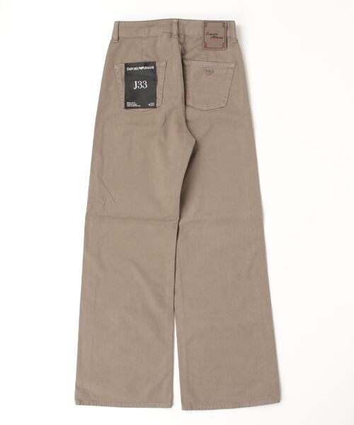 EMPORIO ARMANI(エンポリオアルマーニ)の「【エンポリオ アルマーニ】ミッドライズ クロップド ワイドレッグジーンズ J33 ストレッチドリル ガーメントダイ(デニムパンツ・レディース・グレイッシュベージュ・25inch/28inch/29inch)」の6枚目の写真