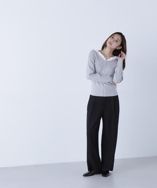 NATURAL BEAUTY BASIC（ナチュラルビューティーベーシック）の「◇【CLASSY.掲載】【ちょうど、いい服】くびれ仕込みベルテッドパンツ（その他パンツ・レディース・ブラック/ベージュ/イエロー/ブラウン・LARGE/SMALL/MEDIUM/P/S）」の6枚目の写真