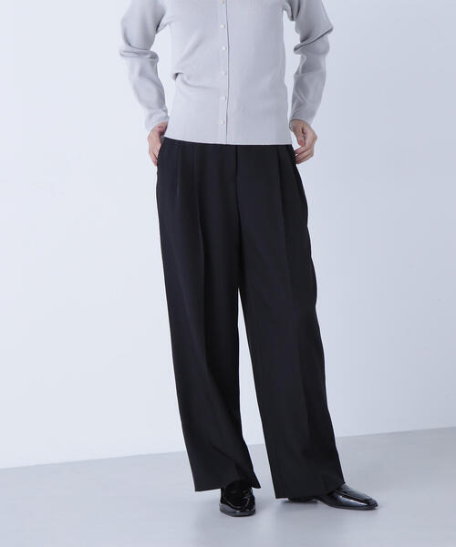 NATURAL BEAUTY BASIC（ナチュラルビューティーベーシック）の「◇【CLASSY.掲載】【ちょうど、いい服】くびれ仕込みベルテッドパンツ（その他パンツ・レディース・ブラック/ベージュ/イエロー/ブラウン・LARGE/SMALL/MEDIUM/P/S）」の8枚目の写真