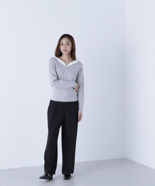 NATURAL BEAUTY BASIC（ナチュラルビューティーベーシック）の「◇【CLASSY.掲載】【ちょうど、いい服】くびれ仕込みベルテッドパンツ（その他パンツ・レディース・ブラック/ベージュ/イエロー/ブラウン・LARGE/SMALL/MEDIUM/P/S）」の10枚目の写真