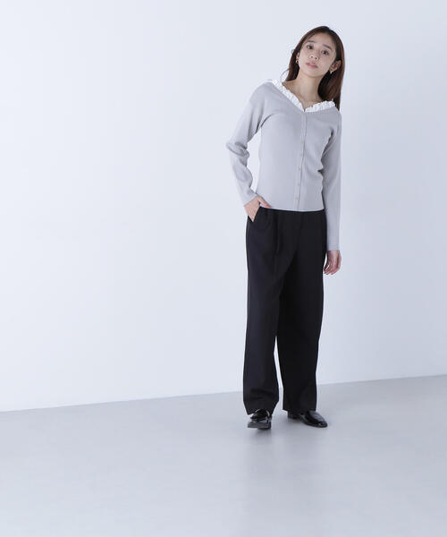 NATURAL BEAUTY BASIC（ナチュラルビューティーベーシック）の「◇【CLASSY.掲載】【ちょうど、いい服】くびれ仕込みベルテッドパンツ（その他パンツ・レディース・ブラック/ベージュ/イエロー/ブラウン・LARGE/SMALL/MEDIUM/P/S）」の12枚目の写真