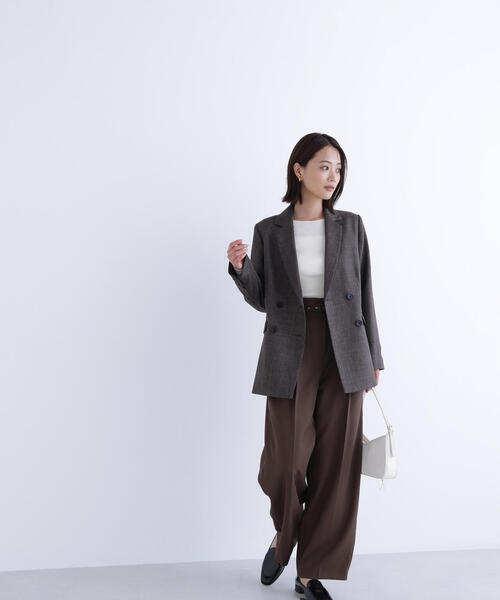 NATURAL BEAUTY BASIC（ナチュラルビューティーベーシック）の「◇【CLASSY.掲載】【ちょうど、いい服】くびれ仕込みベルテッドパンツ（その他パンツ・レディース・ブラック/ベージュ/イエロー/ブラウン・LARGE/SMALL/MEDIUM/P/S）」の18枚目の写真