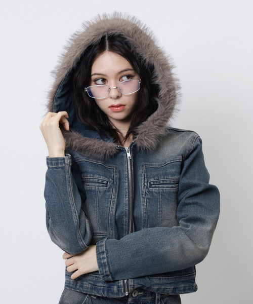 セール】ファーデニムジャケット（デニムジャケット