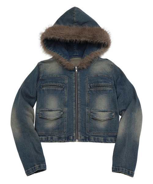 SPIRALGIRL（スパイラルガール）の「ファーデニムジャケット（デニムジャケット・レディース・ブラック/ブルー・FREE）」の17枚目の写真