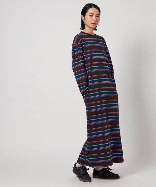 CITEN（シテン）の「＜CITEN＞CITENロゴカットワンピース（ワンピース・レディース・ブラック/ダークグレー・M/S）」の2枚目の写真