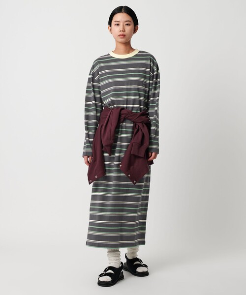 CITEN（シテン）の「＜CITEN＞CITENロゴカットワンピース（ワンピース・レディース・ブラック/ダークグレー・M/S）」の3枚目の写真