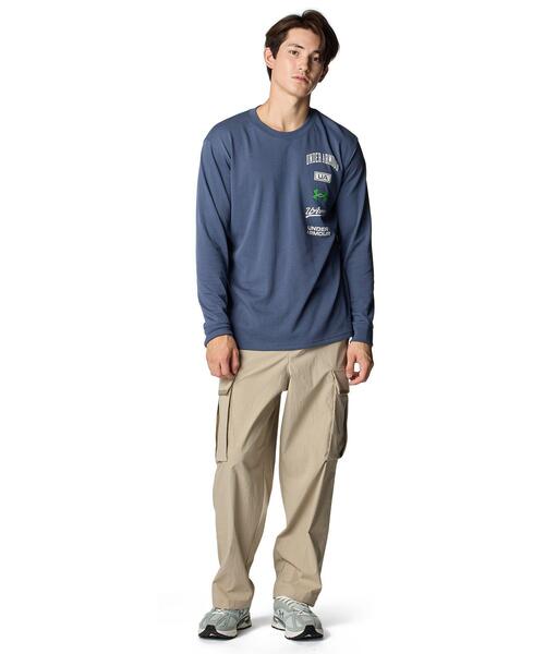 UNDER ARMOUR（アンダーアーマー）の「UAヘビーウエイト グラフィック ロングスリーブ Tシャツ（ライフスタイル/メンズ）（Tシャツ/カットソー・メンズ・チャコールグレー・L/3XL/M/S/XL/2XL）」の3枚目の写真