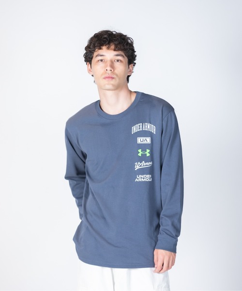 UNDER ARMOUR（アンダーアーマー）の「UAヘビーウエイト グラフィック ロングスリーブ Tシャツ（ライフスタイル/メンズ）（Tシャツ/カットソー・メンズ・チャコールグレー・L/3XL/M/S/XL/2XL）」の7枚目の写真