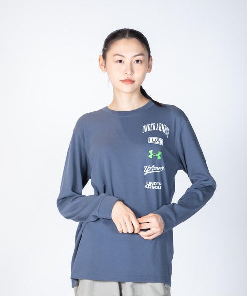 UNDER ARMOUR（アンダーアーマー）の「UAヘビーウエイト グラフィック ロングスリーブ Tシャツ（ライフスタイル/メンズ）（Tシャツ/カットソー・メンズ・チャコールグレー・L/3XL/M/S/XL/2XL）」の11枚目の写真