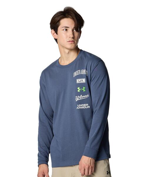 UNDER ARMOUR（アンダーアーマー）の「UAヘビーウエイト グラフィック ロングスリーブ Tシャツ（ライフスタイル/メンズ）（Tシャツ/カットソー・メンズ・チャコールグレー・L/3XL/M/S/XL/2XL）」の12枚目の写真