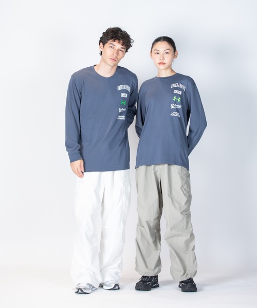 UNDER ARMOUR（アンダーアーマー）の「UAヘビーウエイト グラフィック ロングスリーブ Tシャツ（ライフスタイル/メンズ）（Tシャツ/カットソー・メンズ・チャコールグレー・L/3XL/M/S/XL/2XL）」の5枚目の写真