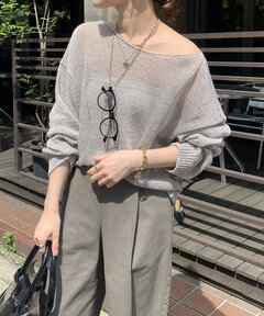セール】【TODAYFUL / トゥデイフル】Mesh Jacquard Knitshirts