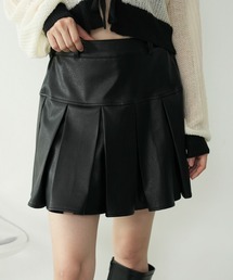 WEGO | WEGO/【25年秋冬新作】PUプリーツスカパン(スカート)