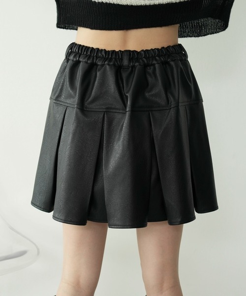 WEGO（ウィゴー）の「WEGO/PUプリーツスカパン（スカート・レディース・ブラック/ブラウン・MEDIUM/SMALL/X-SMALL）」の7枚目の写真