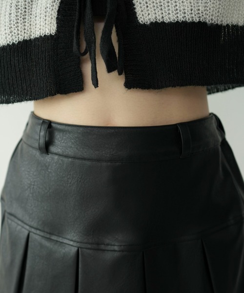 WEGO（ウィゴー）の「WEGO/PUプリーツスカパン（スカート・レディース・ブラック/ブラウン・MEDIUM/SMALL/X-SMALL）」の4枚目の写真