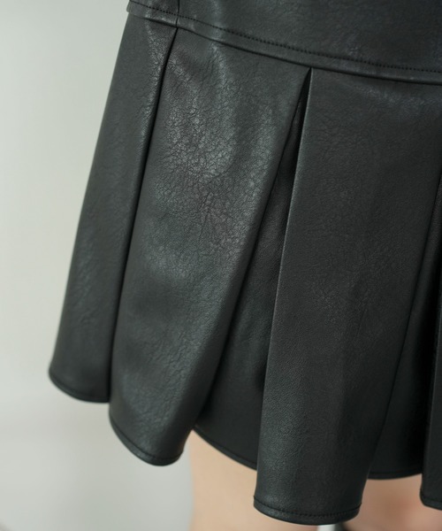 WEGO（ウィゴー）の「WEGO/PUプリーツスカパン（スカート・レディース・ブラック/ブラウン・MEDIUM/SMALL/X-SMALL）」の5枚目の写真