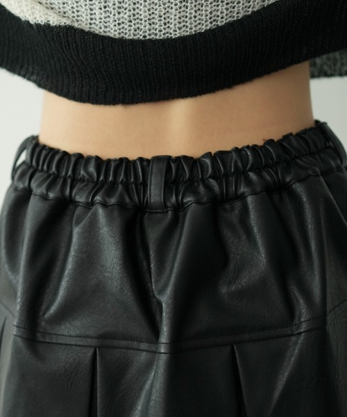 WEGO（ウィゴー）の「WEGO/PUプリーツスカパン（スカート・レディース・ブラック/ブラウン・MEDIUM/SMALL/X-SMALL）」の6枚目の写真