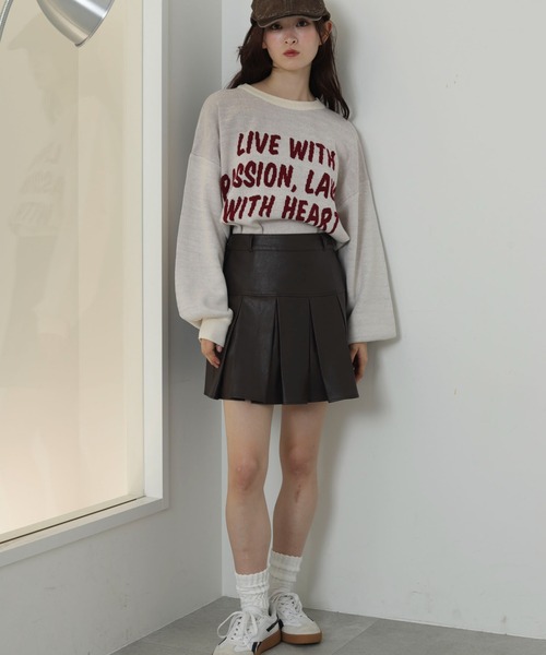 WEGO（ウィゴー）の「WEGO/PUプリーツスカパン（スカート・レディース・ブラック/ブラウン・MEDIUM/SMALL/X-SMALL）」の15枚目の写真