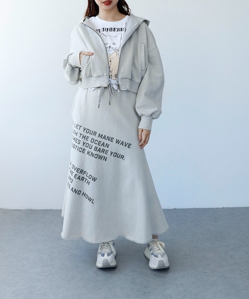 Cepica（セピカ）の「バックロゴショートパーカー（パーカー・レディース・グレー/チャコールグレー・FREE）」の13枚目の写真