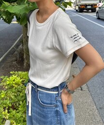 CIAOPANIC TYPY | ■ワンポイント刺繍リブコンパクト半袖Tee(Tシャツ/カットソー)