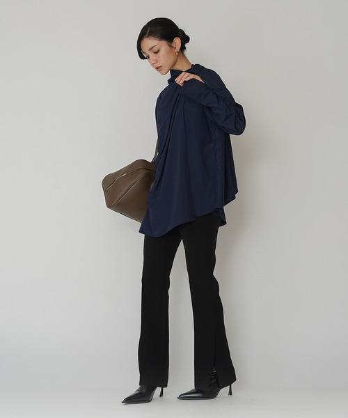 KINO THE KEI(キノザケイ)の「ドレープ ボウタイ 2WAY ブラウス KINO THE KEI(シャツ/ブラウス・レディース・ホワイト/キャメル/ネイビー・フリー)」の13枚目の写真