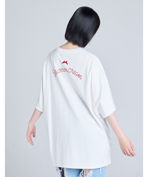 Little sunny bite（リトルサニーバイト）の「MARRONCREAM x little sunny bite big tee（Tシャツ/カットソー・レディース・ホワイト/ブラック/ピンク・SMALL/MEDIUM）」の5枚目の写真