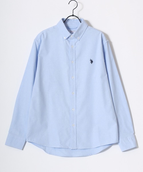 U.S. POLO ASSN.(ユーエスポロアッスン)の「U.S. POLO ASSN./ユーエスポロアッスン Oxford Denim Shirt/レギュラーフィット オックスフォード デニム ロゴ ワンポイント刺繍 ボタンダウンシャツ/レディース メンズ(シャツ/ブラウス・メンズ・ブルー/ブラック/アイボリー/ネイビー・LL/L/M)」の12枚目の写真