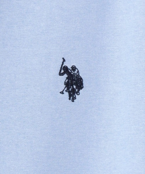 U.S. POLO ASSN.(ユーエスポロアッスン)の「U.S. POLO ASSN./ユーエスポロアッスン Oxford Denim Shirt/レギュラーフィット オックスフォード デニム ロゴ ワンポイント刺繍 ボタンダウンシャツ/レディース メンズ(シャツ/ブラウス・メンズ・ブルー/ブラック/アイボリー/ネイビー・LL/L/M)」の22枚目の写真