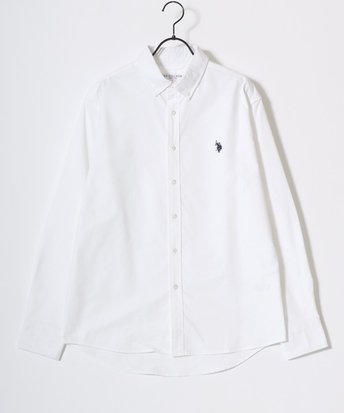 U.S. POLO ASSN.(ユーエスポロアッスン)の「U.S. POLO ASSN./ユーエスポロアッスン Oxford Denim Shirt/レギュラーフィット オックスフォード デニム ロゴ ワンポイント刺繍 ボタンダウンシャツ/レディース メンズ(シャツ/ブラウス・メンズ・ブルー/ブラック/アイボリー/ネイビー・LL/L/M)」の9枚目の写真