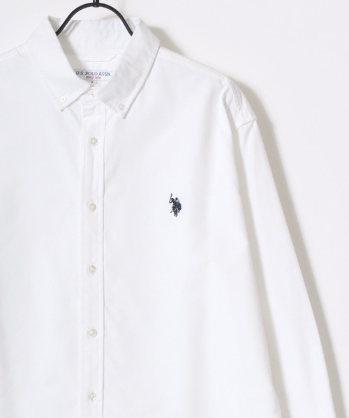 U.S. POLO ASSN.(ユーエスポロアッスン)の「U.S. POLO ASSN./ユーエスポロアッスン Oxford Denim Shirt/レギュラーフィット オックスフォード デニム ロゴ ワンポイント刺繍 ボタンダウンシャツ/レディース メンズ(シャツ/ブラウス・メンズ・ブルー/ブラック/アイボリー/ネイビー・LL/L/M)」の5枚目の写真