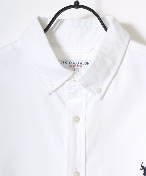 U.S. POLO ASSN.(ユーエスポロアッスン)の「U.S. POLO ASSN./ユーエスポロアッスン Oxford Denim Shirt/レギュラーフィット オックスフォード デニム ロゴ ワンポイント刺繍 ボタンダウンシャツ/レディース メンズ(シャツ/ブラウス・メンズ・ブルー/ブラック/アイボリー/ネイビー・LL/L/M)」の14枚目の写真