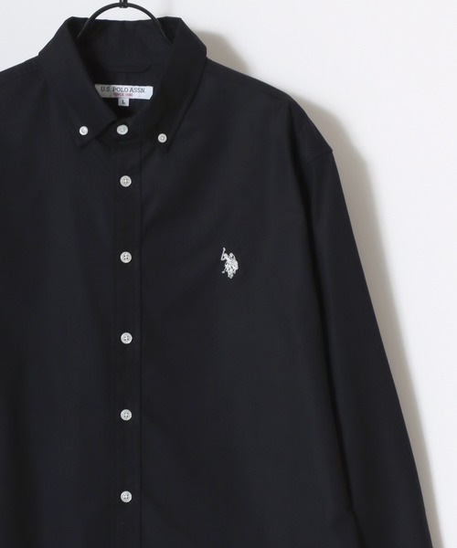 U.S. POLO ASSN.(ユーエスポロアッスン)の「U.S. POLO ASSN./ユーエスポロアッスン Oxford Denim Shirt/レギュラーフィット オックスフォード デニム ロゴ ワンポイント刺繍 ボタンダウンシャツ/レディース メンズ(シャツ/ブラウス・メンズ・ブルー/ブラック/アイボリー/ネイビー・LL/L/M)」の6枚目の写真