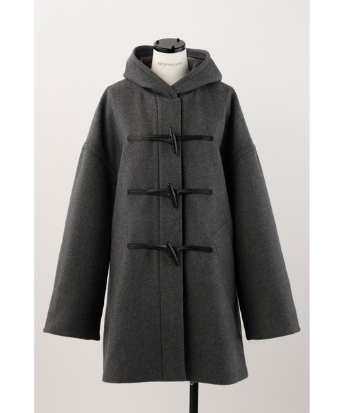 【美品】ナゴンスタンス メルトンリバーダッフルコート 36 S ネイビー ロング 美品】ナゴンスタンス メルトンリバーダッフルコート 36 S ネイビー ロング