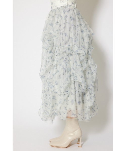 rienda(リエンダ)の「ランダムタックチュールスカート 秋服 冬服(スカート・レディース・ホワイト系その他/ピンク/ブラック系その他・SMALL/MEDIUM)」の9枚目の写真