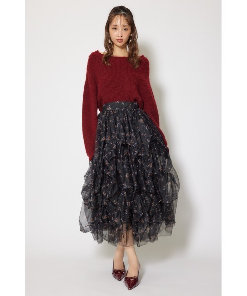 rienda(リエンダ)の「ランダムタックチュールスカート 秋服 冬服(スカート・レディース・ホワイト系その他/ピンク/ブラック系その他・SMALL/MEDIUM)」の19枚目の写真