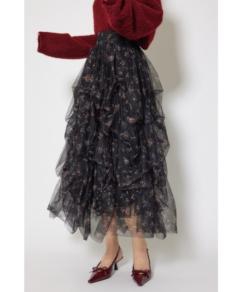 rienda(リエンダ)の「ランダムタックチュールスカート 秋服 冬服(スカート・レディース・ホワイト系その他/ピンク/ブラック系その他・SMALL/MEDIUM)」の21枚目の写真