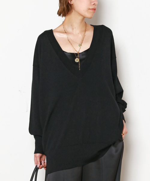 ディープVネックニット（ニット/セーター）｜AP STUDIO
