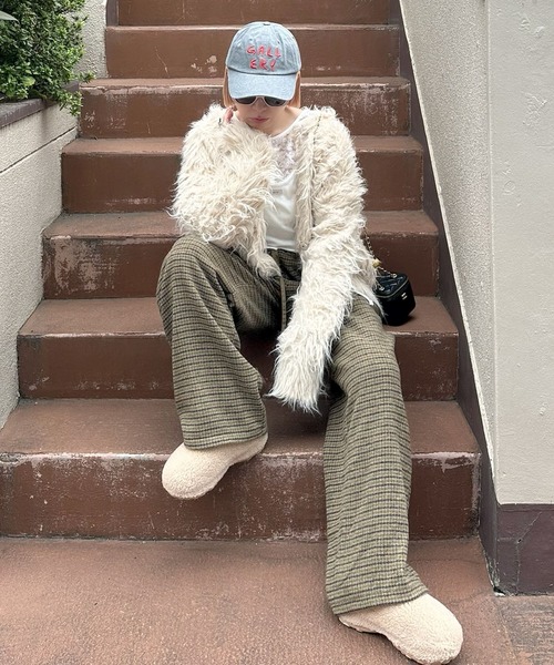Alley Tokyo(アリートーキョー)の「【セットにもなる!】チェック太パンツ(その他パンツ・レディース・グリーン/ブラウン・FREE)」の19枚目の写真