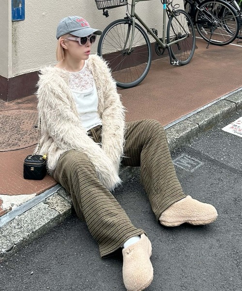 Alley Tokyo(アリートーキョー)の「【セットにもなる!】チェック太パンツ(その他パンツ・レディース・グリーン/ブラウン・FREE)」の22枚目の写真