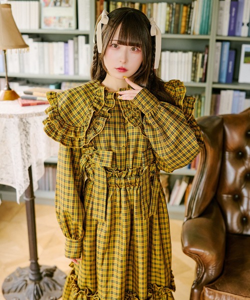 kutir(クティール)の「【クティールとレトロ】ダブル襟フリルアソートブラウス(シャツ/ブラウス・レディース・オフホワイト/ブラウン/グリーン/イエロー/レッド・FREE)」の4枚目の写真