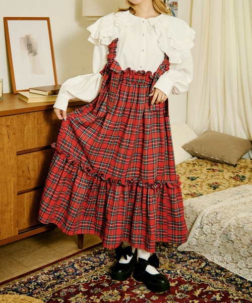 kutir(クティール)の「【クティールとレトロ】ダブル襟フリルアソートブラウス(シャツ/ブラウス・レディース・オフホワイト/ブラウン/グリーン/イエロー/レッド・FREE)」の21枚目の写真