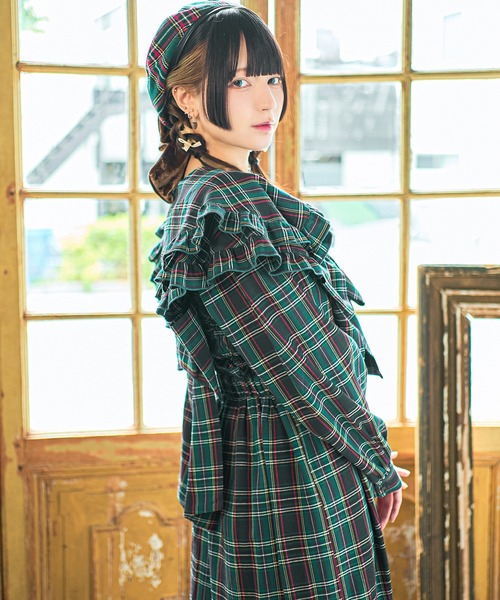 kutir(クティール)の「【クティールとレトロ】ダブル襟フリルアソートブラウス(シャツ/ブラウス・レディース・オフホワイト/ブラウン/グリーン/イエロー/レッド・FREE)」の17枚目の写真