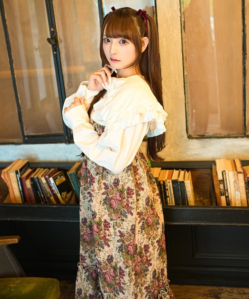 kutir(クティール)の「【クティールとレトロ】ダブル襟フリルアソートブラウス(シャツ/ブラウス・レディース・オフホワイト/ブラウン/グリーン/イエロー/レッド・FREE)」の7枚目の写真