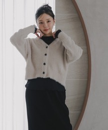 小さいサイズ シャギーカーディガン 低身長さん・小柄女性